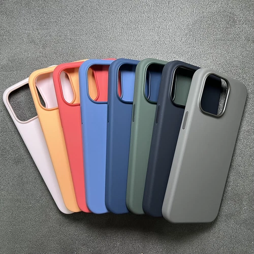Custodia in silicone con cover MagSafe per iPhone 16 15 14 13 Pro Max 15 Plus 15 Pro - Foto 6 di 77