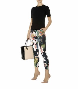 Ted Baker Opulent Bloom Floral Print Satin Slim Trousers Cigarette Pants Zip 0 6 Ebay