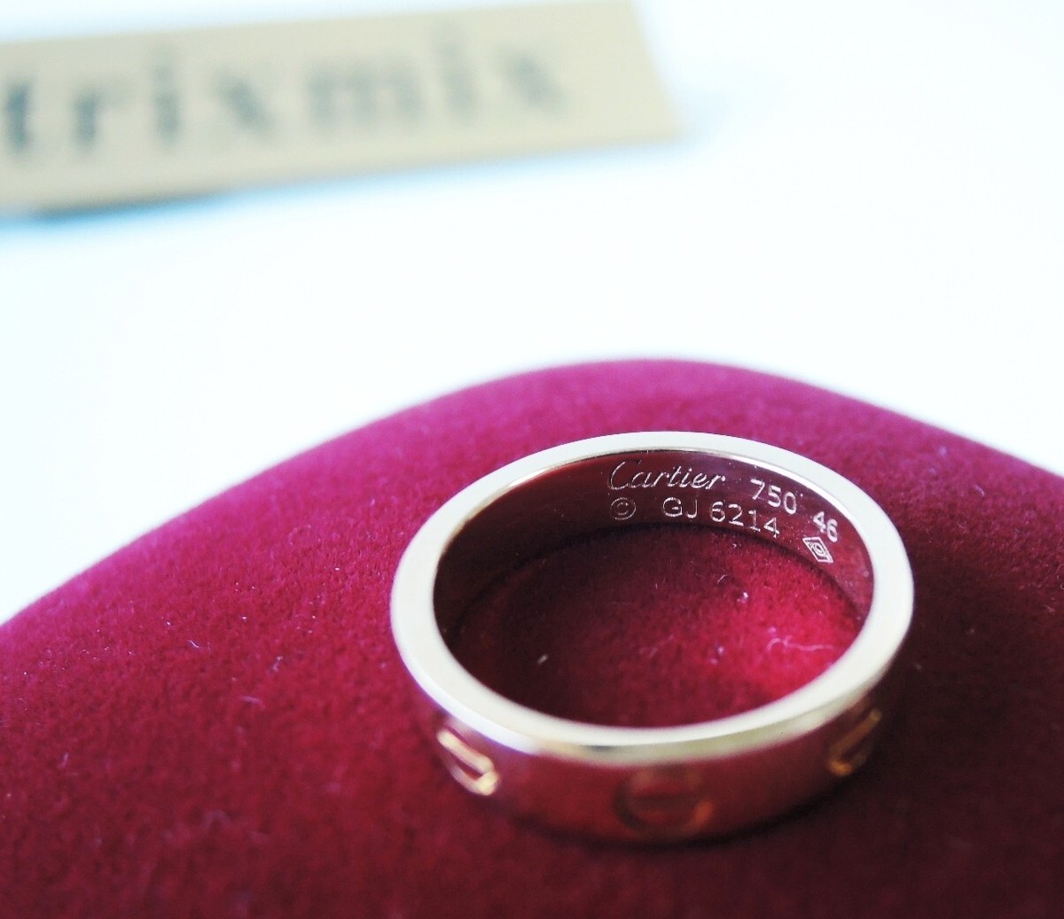Cartier Mini Love Ring #46 US 3.5-4 750 18k Yellow Gold YG