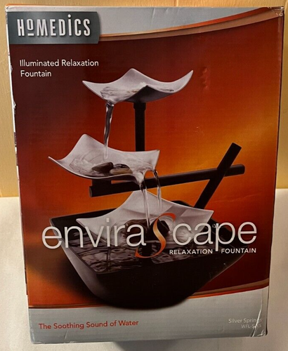 HoMedics EnviraScape ILLUMINATED RELAXATION FOUNTAIN Silver Springs Water Sounds