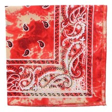Tie Dye Paisley Bandana-Orange