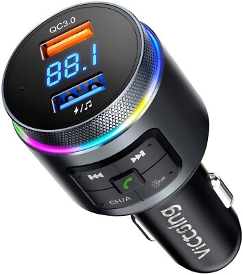 Bluetooth In-Car Wireless FM Transmitter MP3 Radio Adapter Car Dual USB Adapter