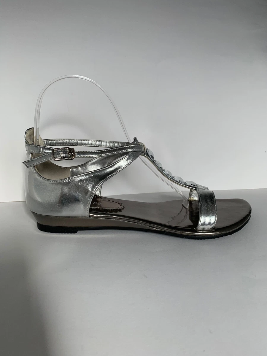Silver casual best sale sandals