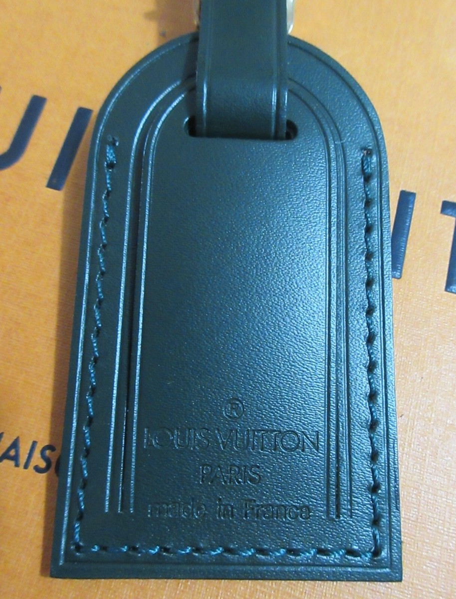 Louis Vuitton Luggage Name Tag Small Dark Green Leather Louis Vuitton Luggage Name Tag Small Dark Green Leather