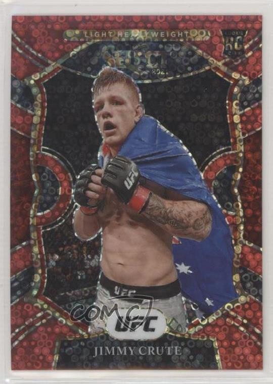 2021 Panini Select UFC Concourse Red Disco Prizm 190/199 Jimmy Crute #73 0sn6