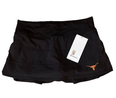 #ad 🍒 New Lululemon Sz 8 Black Pace Rival Skirt University of Texas Longhorns NWT $69.99