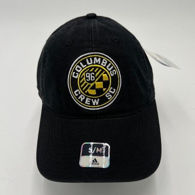 Adidas Columbus Crew SC MLS Soccer Superflex Baseball Cap Hat Black SM New