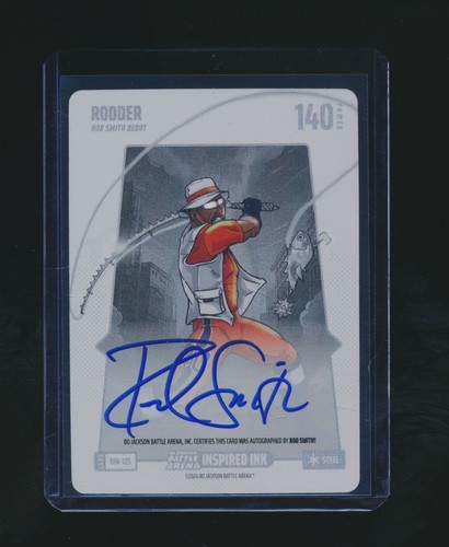 RODDER ROD SMITH BO JACKSON BATTLE ARENA STEEL ALPHA FIRST EDITION AUTO BFA-125