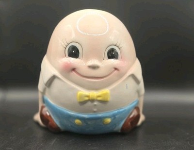 Vintage Humpty Dumpty Planter Relpo Inarco Japan Ceramic Nursery Decor 1950s