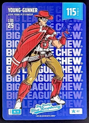 STEVE YOUNG BO Jackson Battle Arena NSCC Big League Chew BLUE RASPBERRY BLC-10