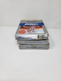 Atari 5200 Games Lot Of 3 Football, Baseball, Soccer UNTESTED* As Is 