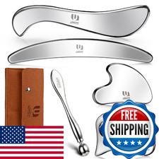 Uiwoyi 5 In 1 304 Stainless Steel Gua Sha Tools Set Premium Body Scraping