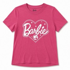 Barbie Pink Logo Graphic Short Sleeve T Shirt...