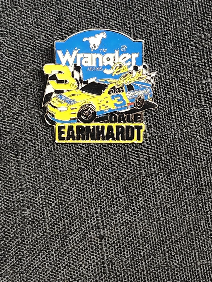 Dale Earnhardt Sr Wrangler Jeans Lapel Pin Cap Hat Vintage NASCAR 1999 - Image 2 of 4