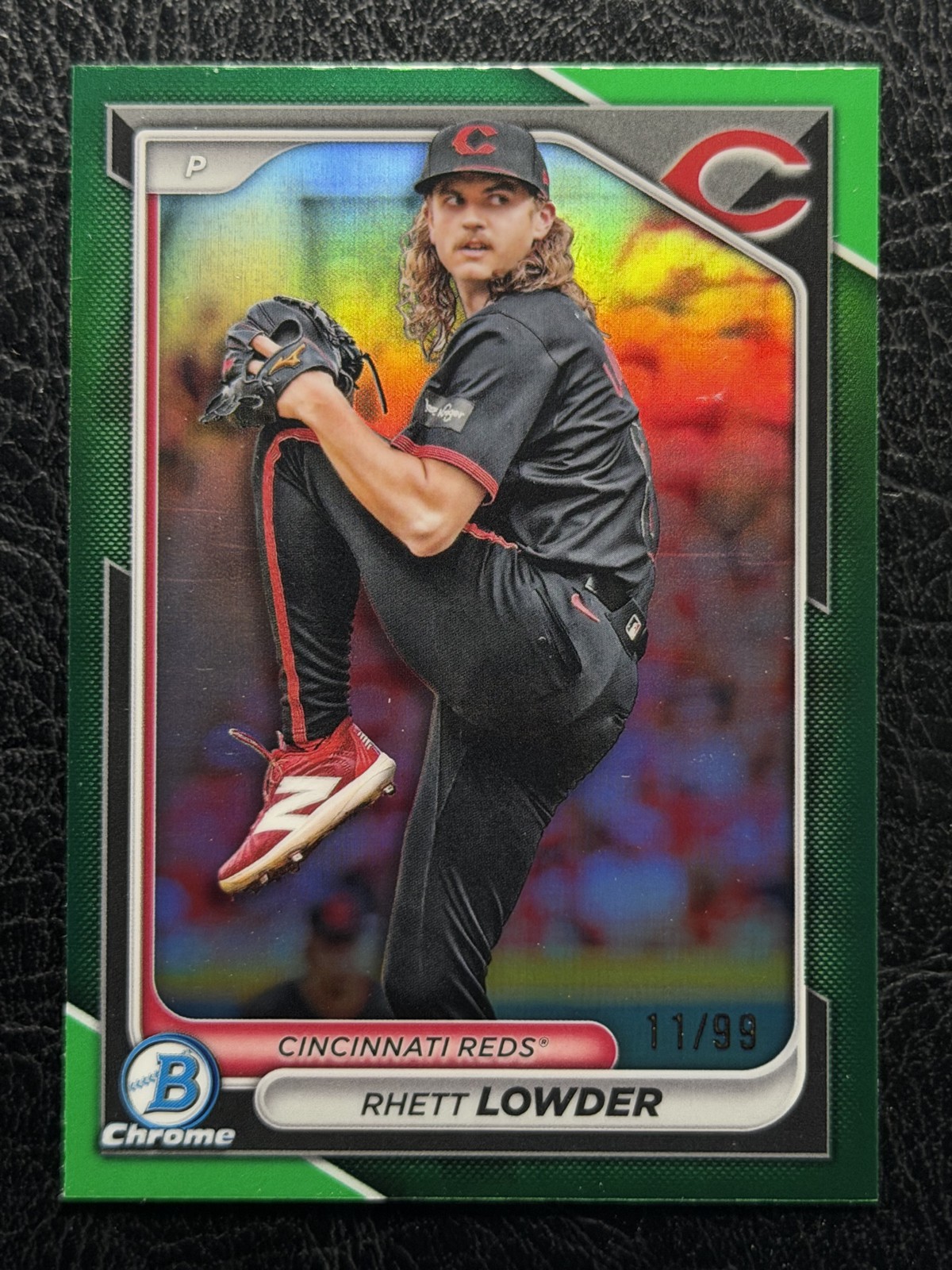 2024 Bowman Draft - Chrome Rhett Lowder #BDC-23 Green Refractor /99 (RC) P0037