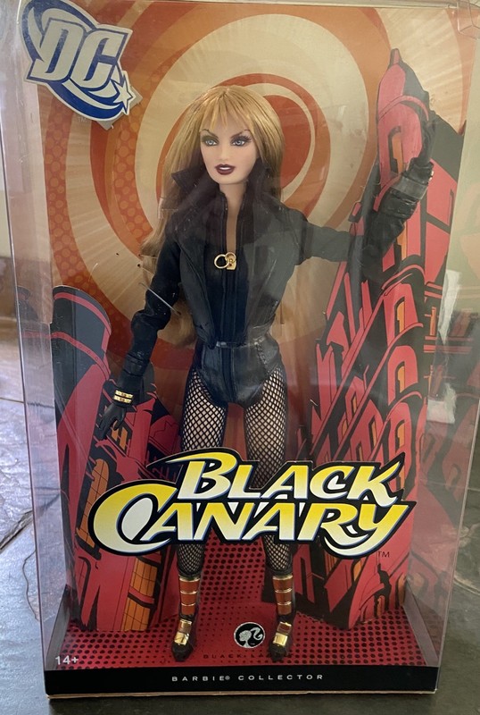 Black Canary Barbie Doll 2008 Black Label Mattel DC Comics VG *Please Read*