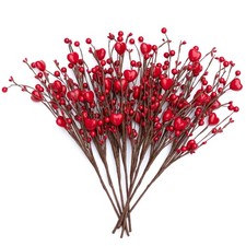 Valentines Day Decorations Floral Picks Stems - 8Pcs,16 Inch Artificial Red B...
