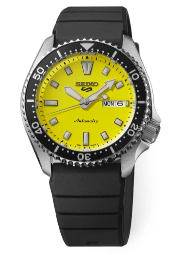 Seiko 5 Sports Mechanical (Automatic) Rubber Band Wristwatches for