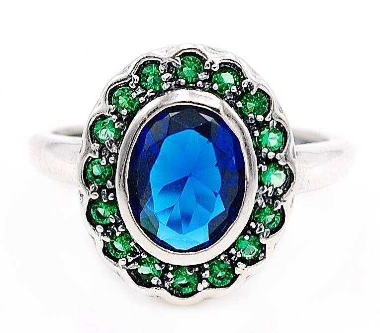 1CT Heat Treated Kyanite 925 Sterling Silver Filigree Ring Sz 8 XA1-2