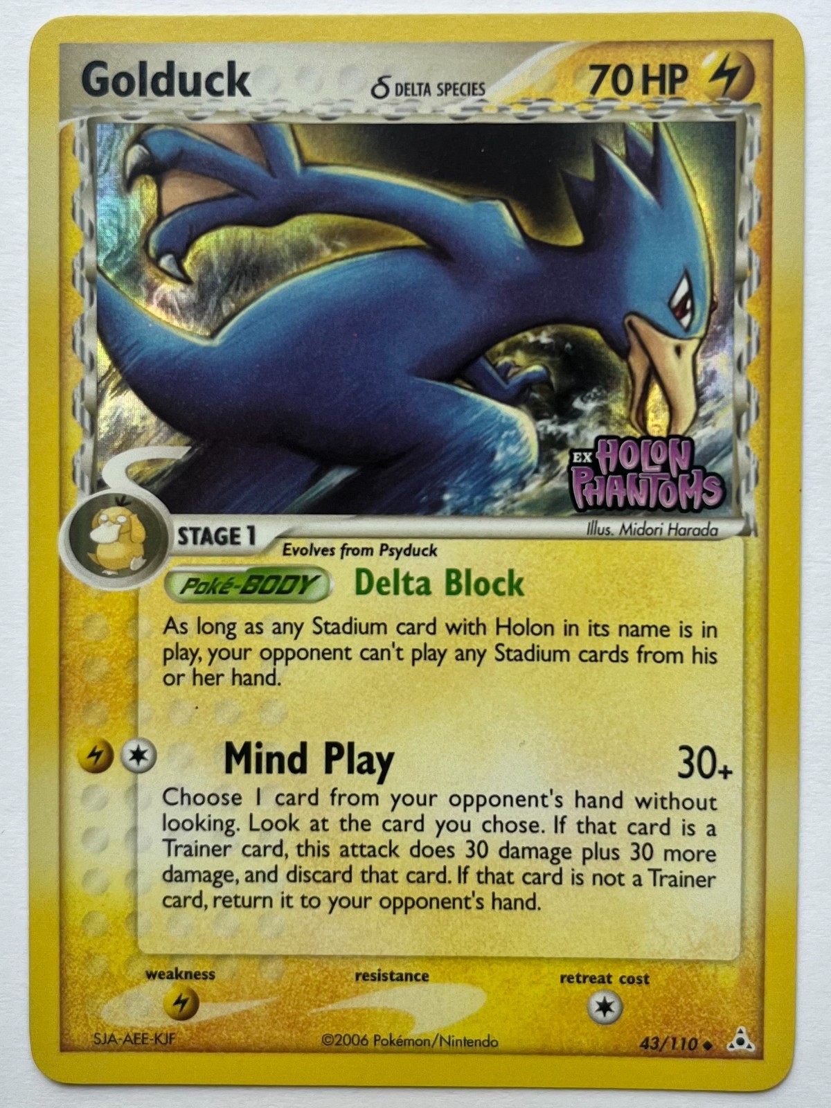 Golduck (Delta Species) 43/110 Holon Phantoms Reverse Holo NM
