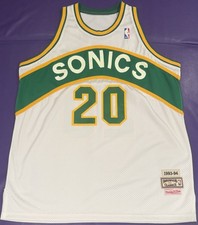 Authentic 1993-94 Gary Payton #20 Seattle Super Sonics Mitchell & Ness Jersey 48