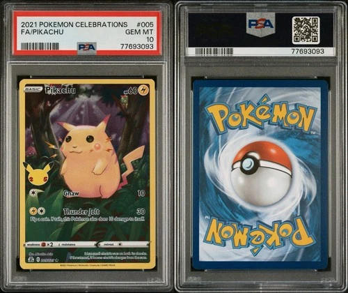 PSA 10 Pikachu 005/025 - Sword & Shield Celebrations 2021  - Holo Gem Mint