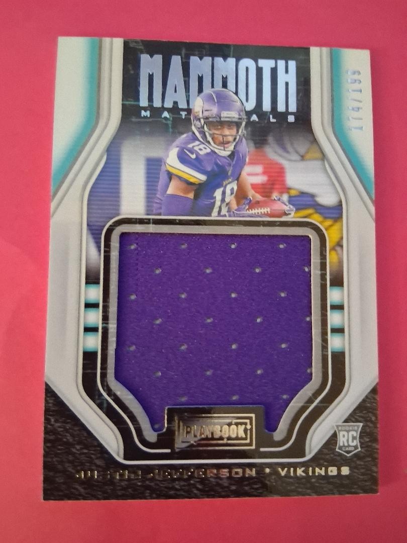 Justin Jefferson Panini Playbook Mammoth Materials #MMJF Base
