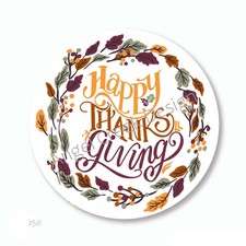 Happy Thanksgiving Scrapbook Stickers Envelope Seals Holiday Party Favors Labels