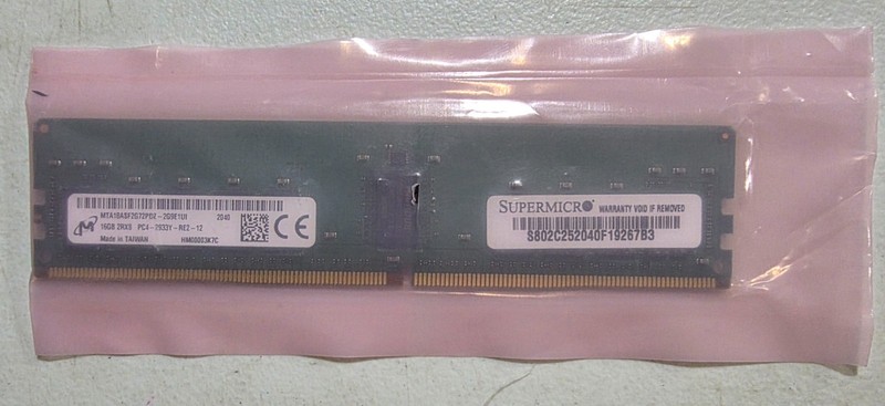 NEW SuperMicro 16GB 2Rx8 PC4-2933Y-RE2-12 DDR4 RDIMM ECC Registered Server RAM