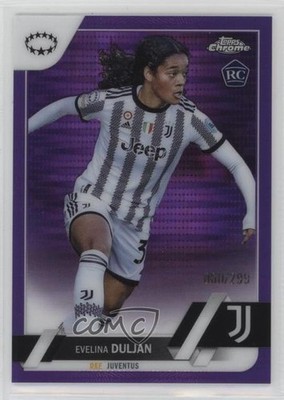 2022 Chrome UEFA Women's Champions League /299 Evelina Duljan #56 Rookie RC u0u