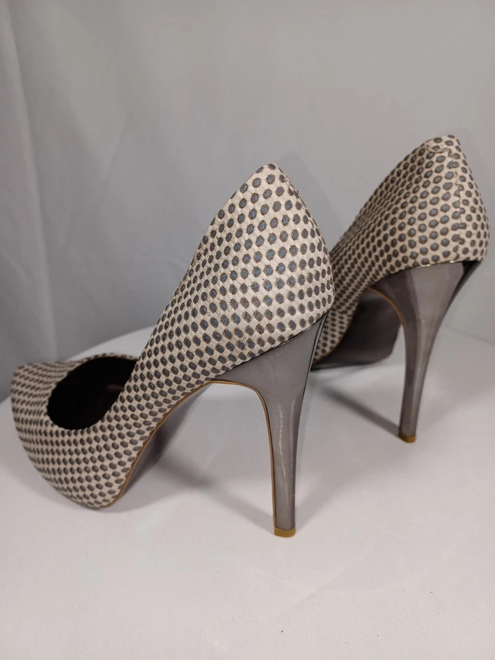 Zapatos Jessica Simpson para mujer talla 8,5 peltre quemado cuero con tachuelas JS-Parigi Hee Foto 3 de 4