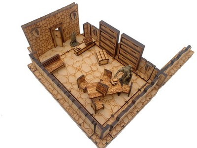 Bibliothek, Wizards Room - Dragon Dungeon Set - 28mm Gelände, Möbel und Layouts