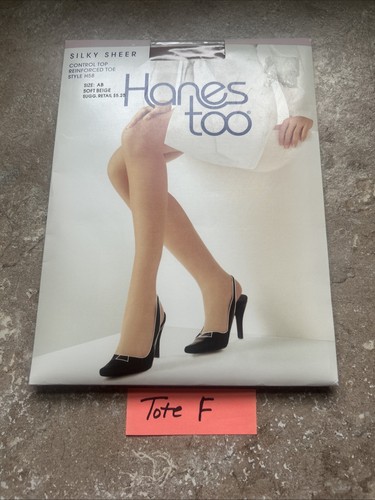 Hanes Too Day Sheez H58 Size AB, Soft Beige Control Top Reinforced Toe New! - Picture 4 of 4