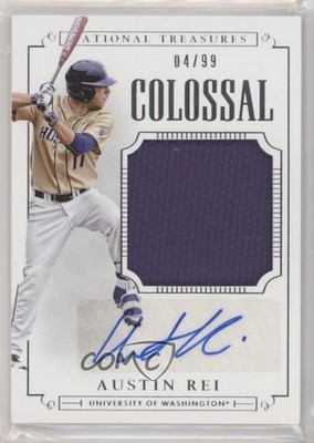 2015 National Treasures College Colossal Signatures 4/99 Austin Rei #AR Auto fm0