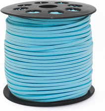 100 Yards Suede Cord, 2.65Mm Flat Faux Leather Cord with Roll Spool Beading Craf