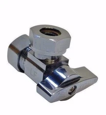 Heavy Duty 1/2" SJ x 1/2" Nominal COMP Quarter Turn Angle Stop Valve