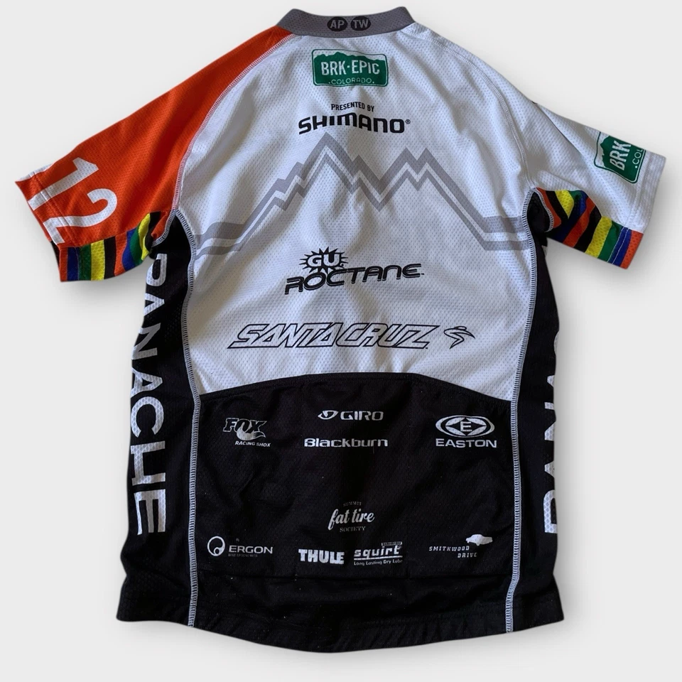 Camiseta deportiva de ciclismo Panache Breck Epic Colorado MTB Race talla pequeña blanca Foto 2 de 4