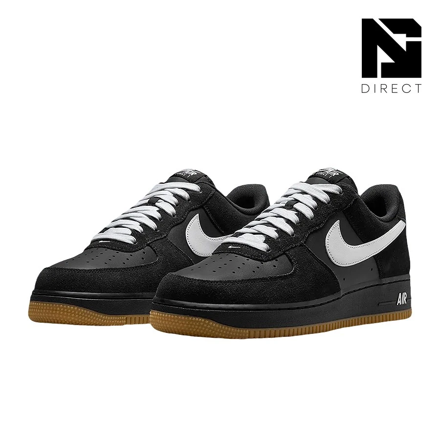 Nike Air Force 1 Low '07 LV8 Black Gum Light Brown White IB6388 001 Men's Size - Image 2 of 4