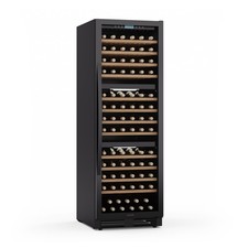 Wine Cooler Drinks Fridge 3 Zones Refrigerator Bar Chiller 143 Bottles Glass Doo