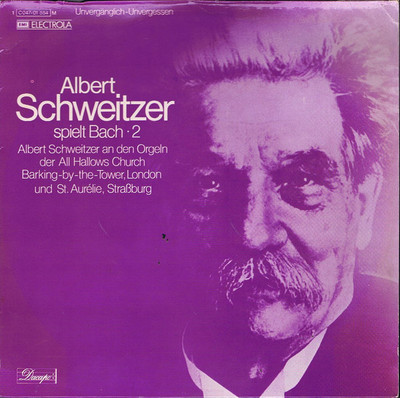 Bach*, Albert Schweitzer Albert Schweitzer Spielt B LP Vinyl Schallplatte 0105