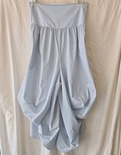 Free People Movement Lightweight Slouchy Flowy Pants Light Blue Sz L Boho Hippie