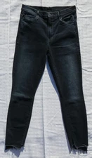 $238 Mother USA Women’s 28 6 Last Call Denim Stunner Zip Fray Ankle Skinny Jeans