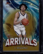 2025 Topps Finest A-29 Julian Strawther RC Arrivals Gold Refractor /50