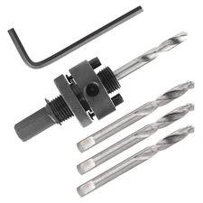 7/16” Hex Shank Hole Saw Arbor, Fits 1-1/4” to 6” Hole Saw Quick Change Heavy...