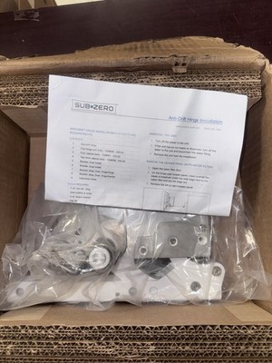 Sub-Zero Anti-Drift Hinge Installation Kit with brackets and hardware