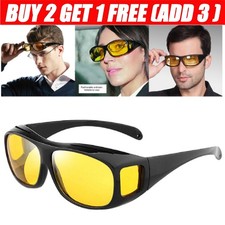 Unisex HD Night Driving Glasses Polarized Yellow Lens Anti Glare Vision Tinted