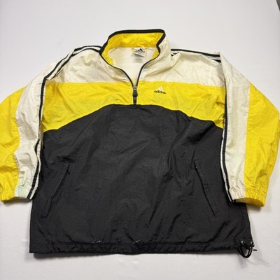 Vintage Adidas Jacket Mens Large Half Zip Windbreaker Rare 90s
