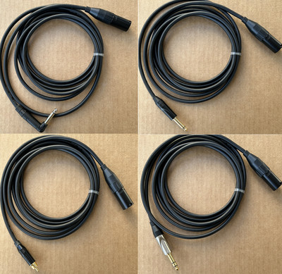 1-25'FT Amphenol XLR Male to 1/4'' TS RCA TRS Microphone mogami 2534 Pro Cable