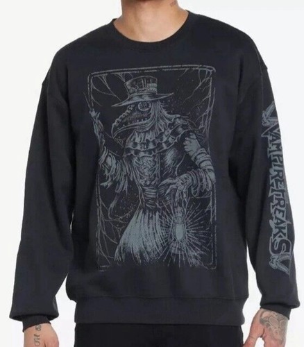 Vampire Freaks Plague Doctor Sweatshirt Black Goth Dark Medium
