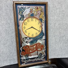 Vintage Pepsi Cola Wall Clock Mirror "Delicious and Healthful" - Clock Not Work